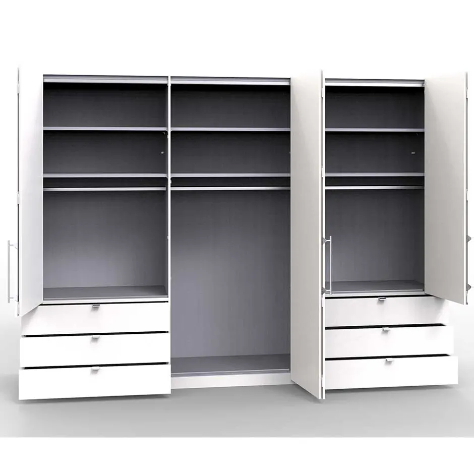 Pharao24 Zweifarbiger Kleiderschrank Andryas> Kleiderschränke|Schlafzimmerschränke