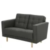 Pharao24 Zweisitzer Sofa Anthrazit Loytima> Wohnzimmercouch|Einzelsofa