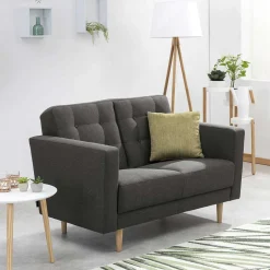 Pharao24 Zweisitzer Sofa Anthrazit Loytima> Wohnzimmercouch|Einzelsofa