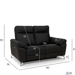 Polstermöbel|Wohnzimmercouch*Pharao24 Zweisitzer Sofa Escavan